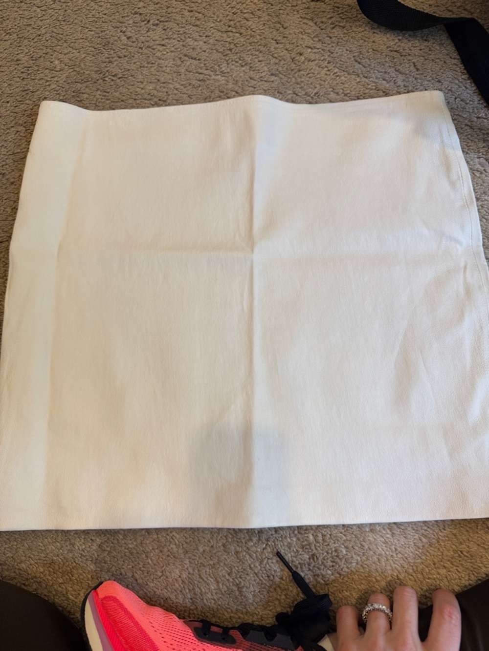 White Women's Vegan Leather Mini Skirt - Classic Clean Style